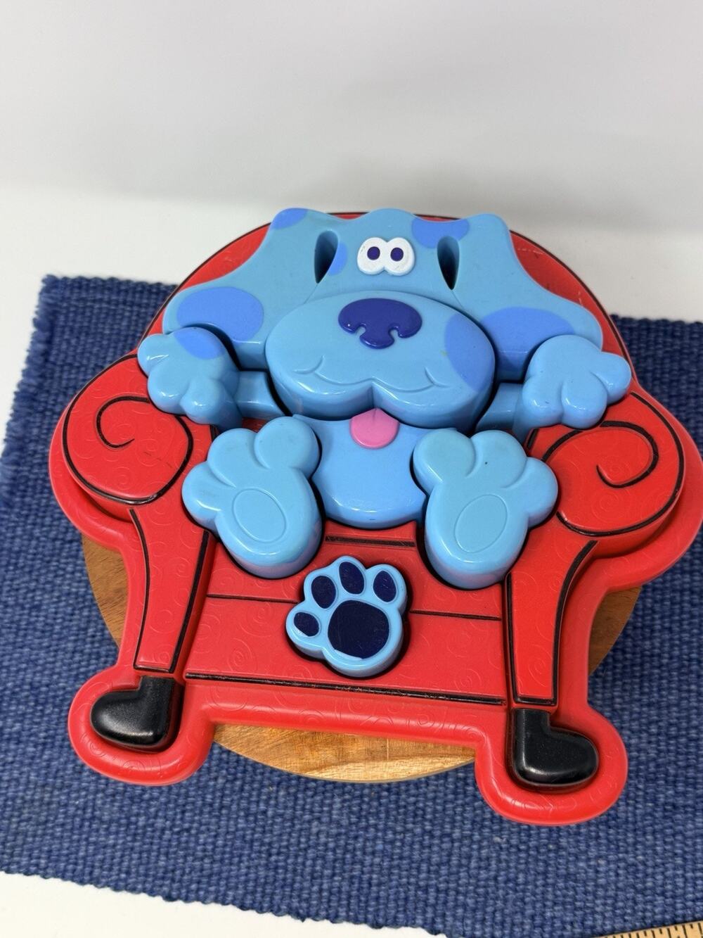 1998 Vintage Blues Clues Thinking Chair 3D Puzzle 10pc Plastic Tyco